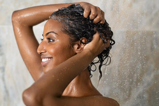 Woman washing hair
