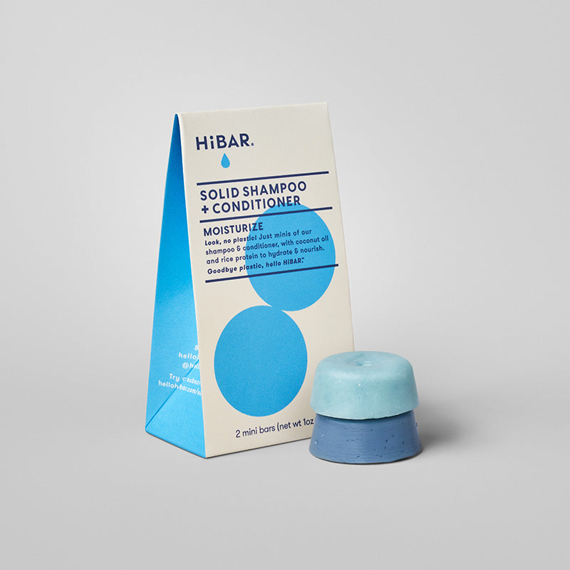 HiBAR Moisturize Shampoo & Conditioner Sampler Set for Dry Hair